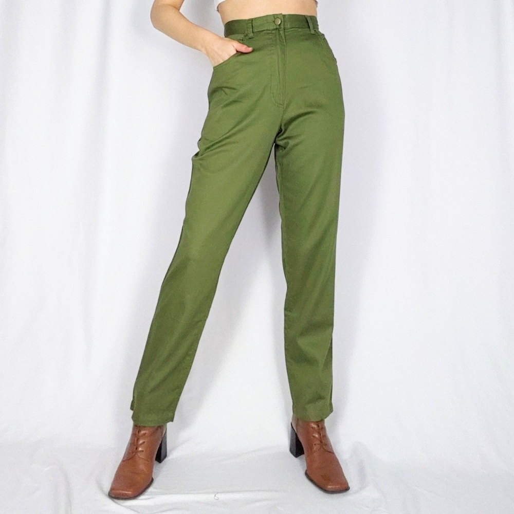 SOLD 90’s high rise green pants - Picture 1 of 4